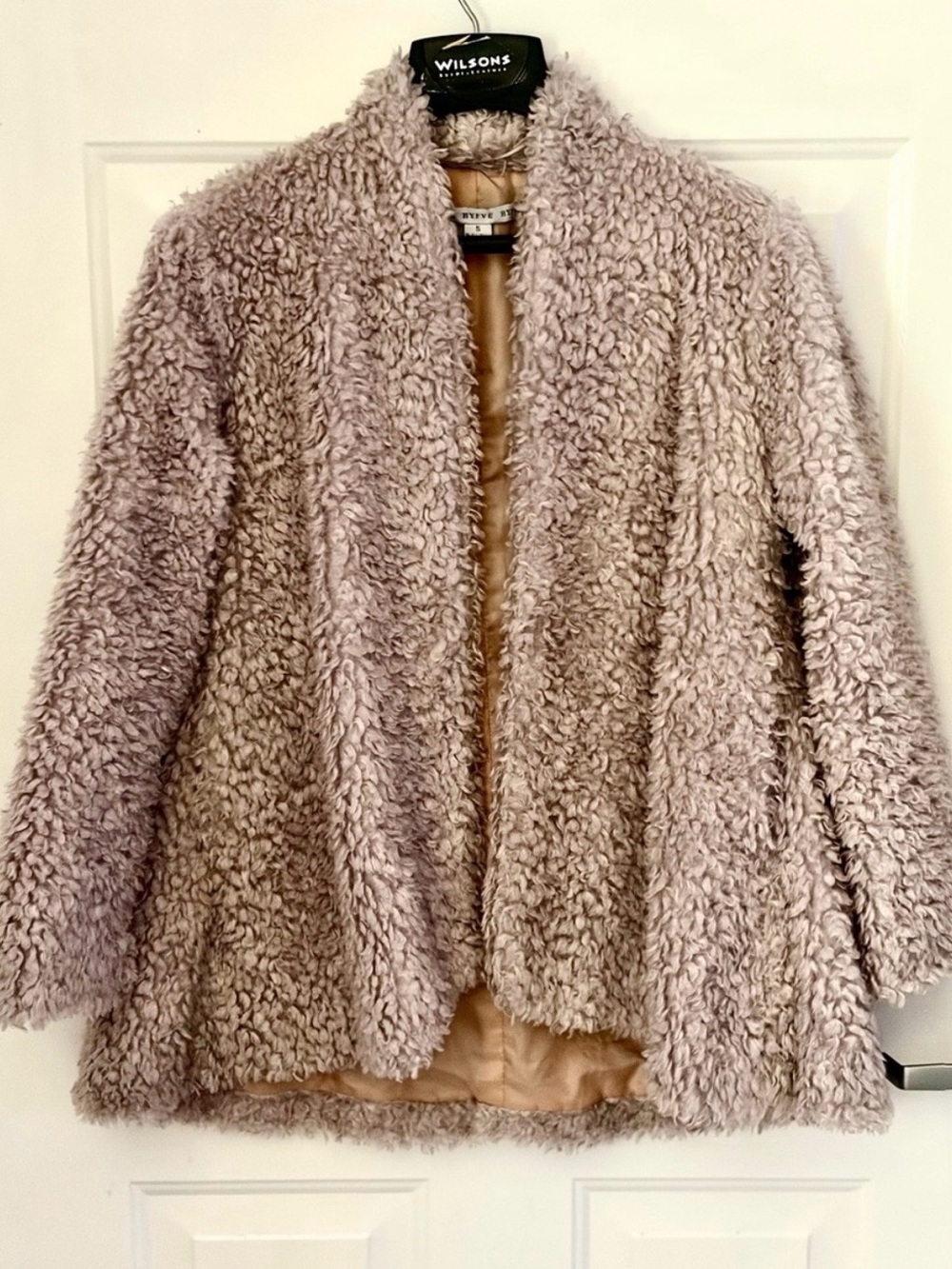 HYFVE Taupe Teddy Jacket New without tags.